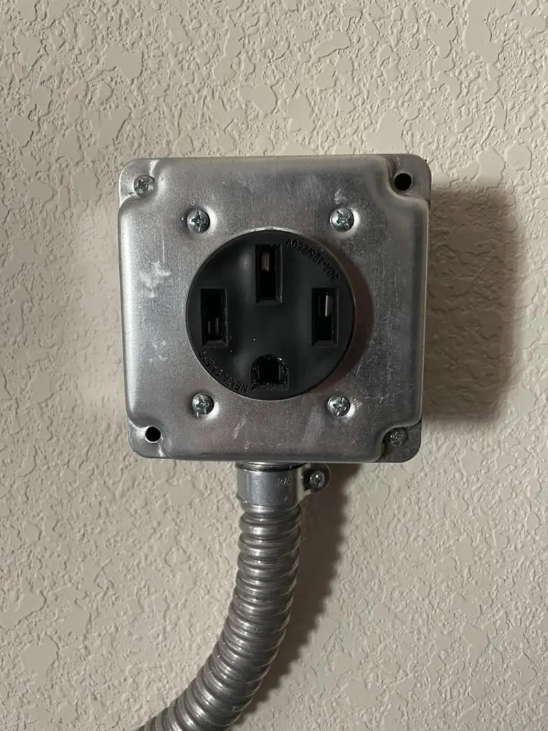 NEMA 14-50 outlet installed for Smart Home Electrical in Sauk City